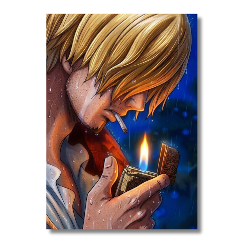 Man Lighting Cigar Wall Poster