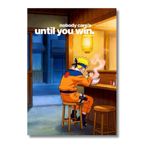 Naruto Nobody Cares Wall Poster