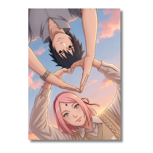Naruto Sasuke Sakura Heartin Wall Poster