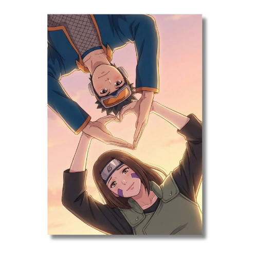 Obito And Rin Heartin Wall Poster