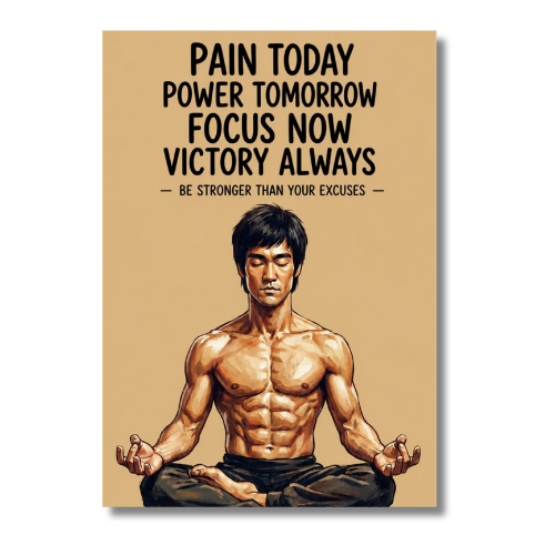Pain Today Power Tomorrow Bruce Lee Wall Poster