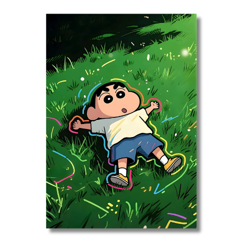 ShinChan Lying Wall Poster