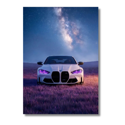 White BMW Wall Poster