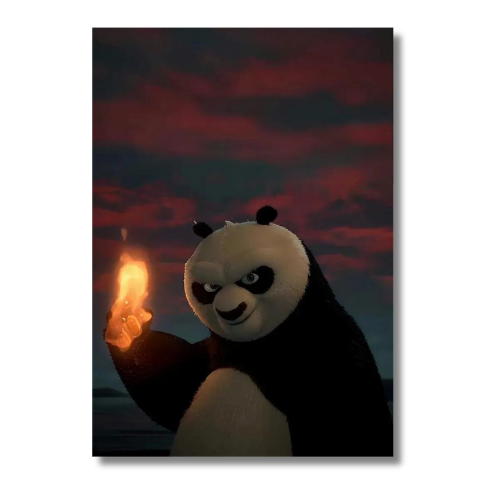 Kung Fu Panda Fire In Hand Wall Poster
