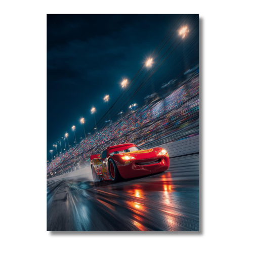 Lightning McQueen Car Front View Wall Poster