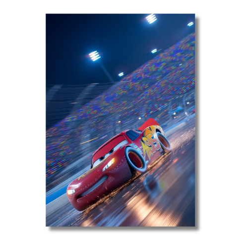 Lightning McQueen Car Side View Wall Poster