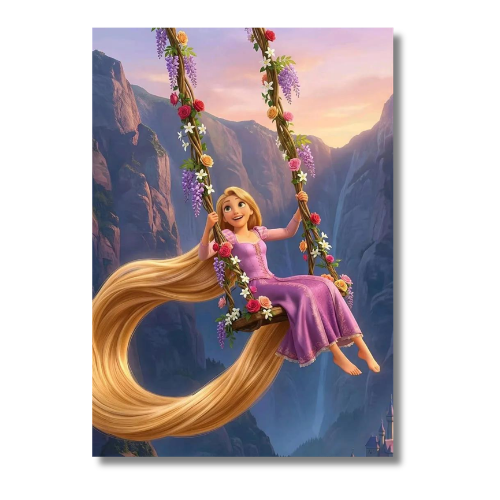 Tangled Rapunzel enjoying Wall Poster