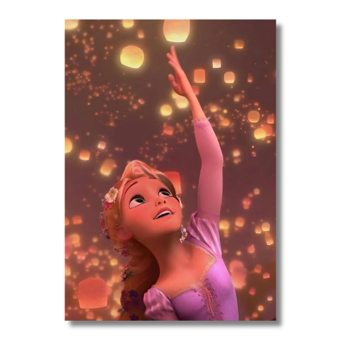 Tangled Rapunzel Lights Wall Poster
