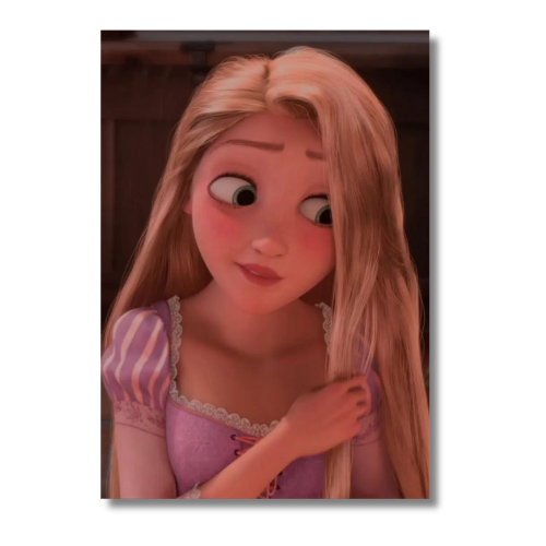 Tangled Rapunzel Looking Wall Poster