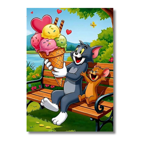 Tom And Jerry Ice Cream Wall Poster