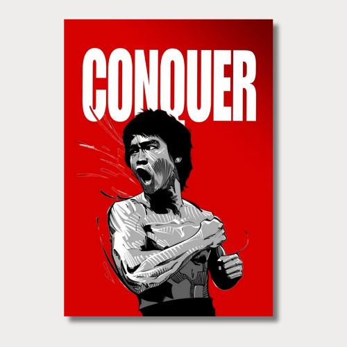 Bruce lee Conquer wall poster