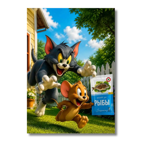 Tom And Jerry Running Poster