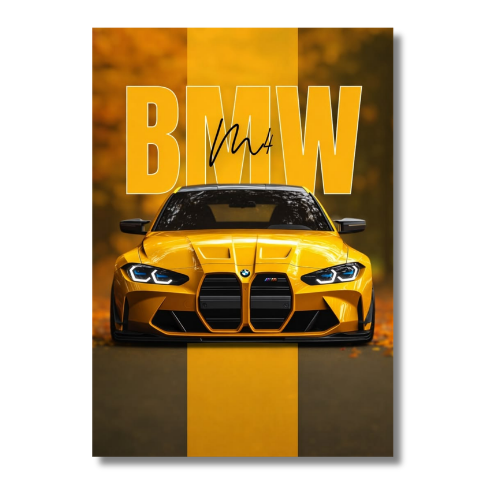 BMW M4 Car Wall Poster
