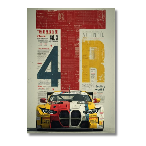 BMW M4 GT3 Car Wall Poster