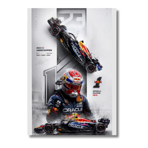 Max Verstappen Red Bull Racing RB19 Car Wall Poster