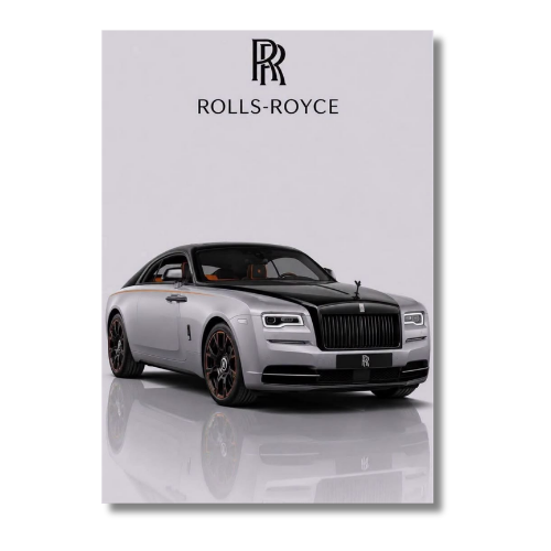 Rolls-Royce Wraith White Car Wall Poster
