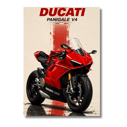 Ducati Panigale V4 Bike Wall Poster