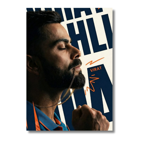 Virat Kholi Aesthetic Side View Wall Poster