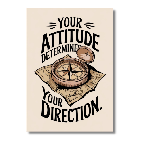 Your Attitude Motivational Wall Poster