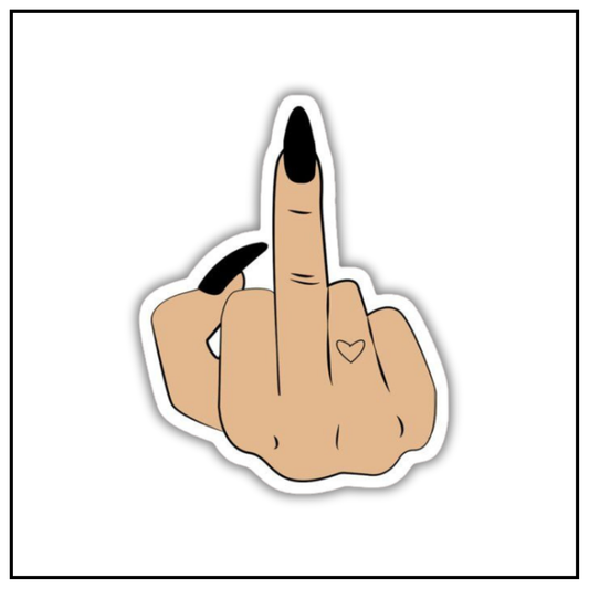 Middle Lady Finger Sticker