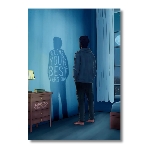 Men Looking his Illusion Wall Poster