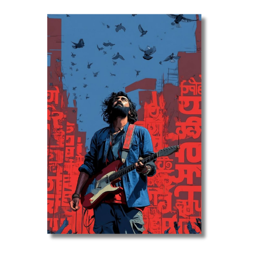Men Having Guitar Wall Poster