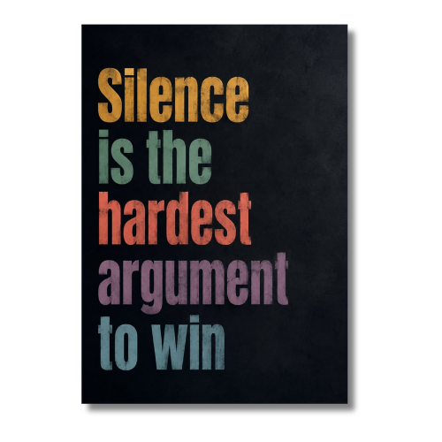 Slience Is the Hardest Motivational Wall Poster