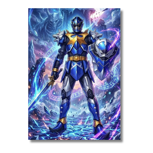 Power Rangers Mystic Force Blue Koragg Wall Poster