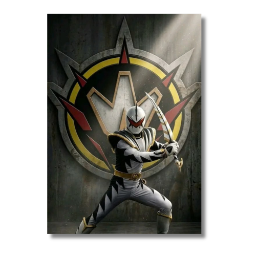 Power Rangers Dino Thunder White Ranger Wall Poster