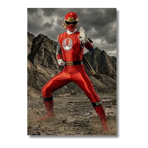 Power Rangers Ninja Strom Red Ranger Wall Poster