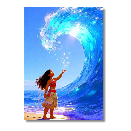 Moana In Sea Wall Poster
