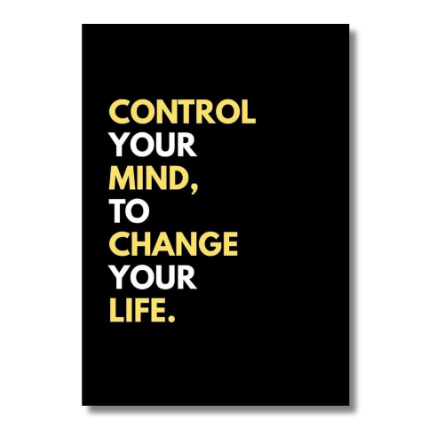 Control Your Mind Motivational Wall Poster