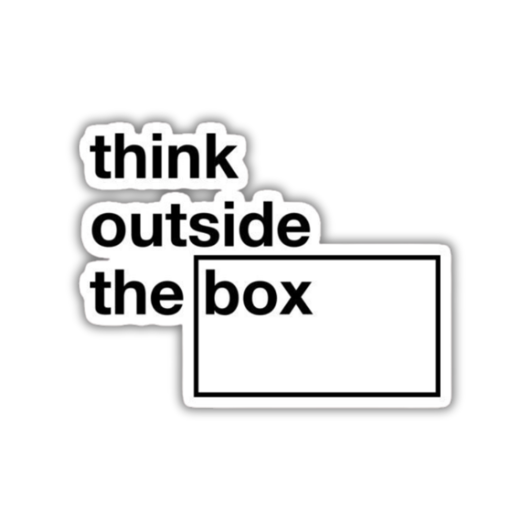 Think Outside the Box Sticker