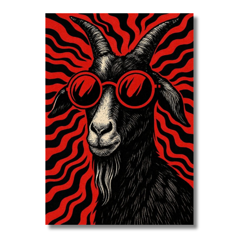 Goat Trendy Wall Poster