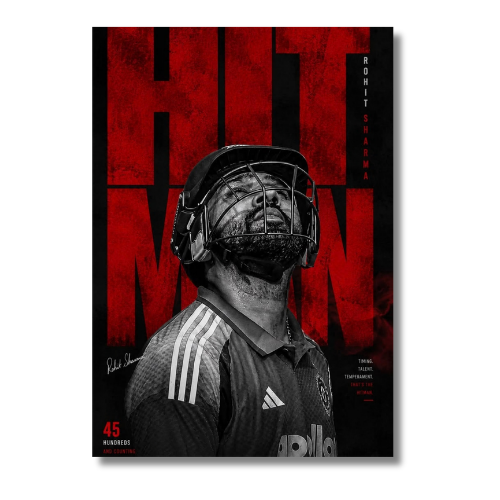 Rohit Sharma Look Up Wall Poster