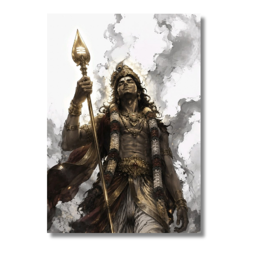 Murugan Standing With Vel Vintage Wall Poster