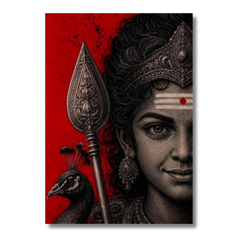 Murugan Half Face Wall Poster