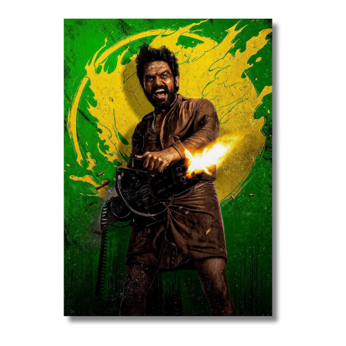 Kaithi Karhik With Machine Gun Wall Poster
