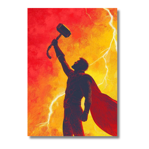 Thor Raising The Hammer Wall Poster