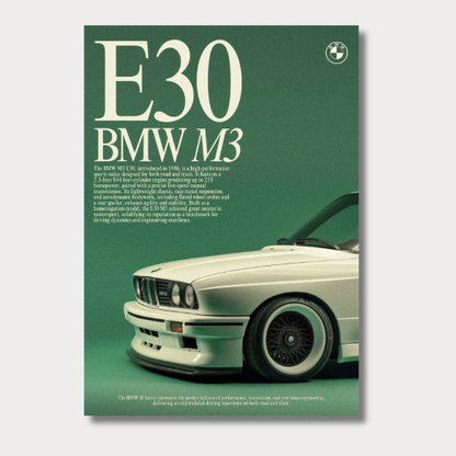 E30 BMW M3 wall poster