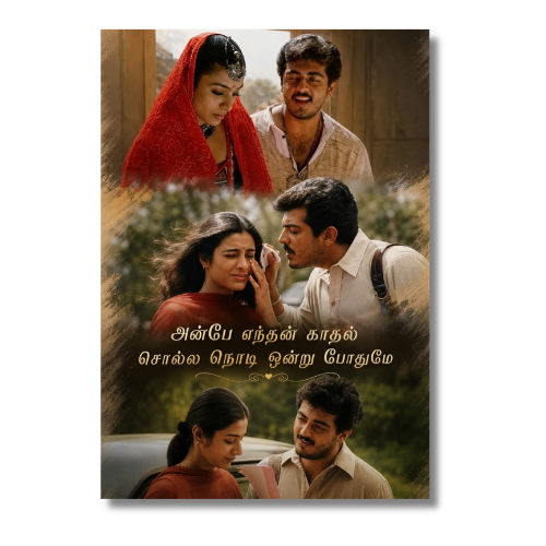 Ajithkumar Movie Vintage Wall Poster