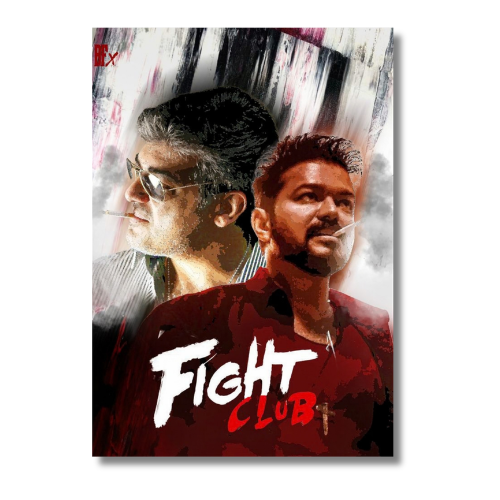 Vijay Ajith Fight Club Wall Poster
