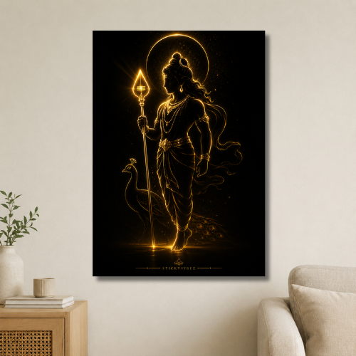 Murugan: Golden Aura Wall Poster