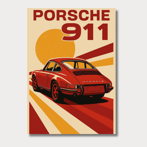 Porche 911 wall poster