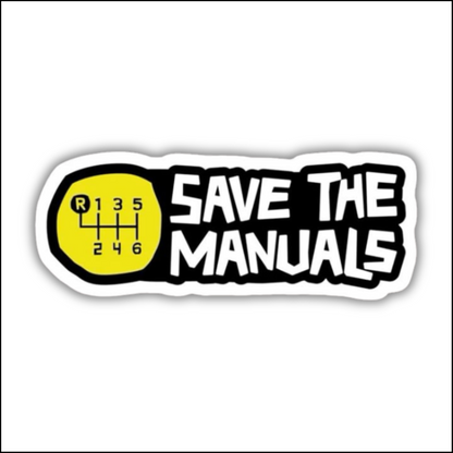 Save the Manuals Sticker