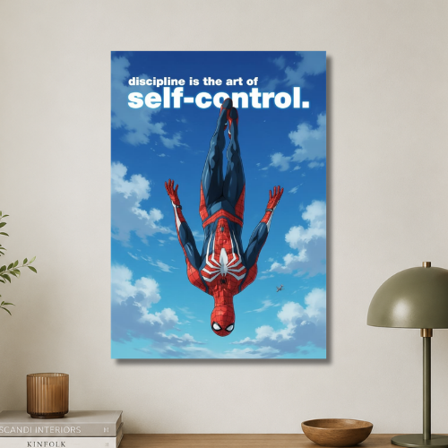 Discipline is the art of self control Wall poster