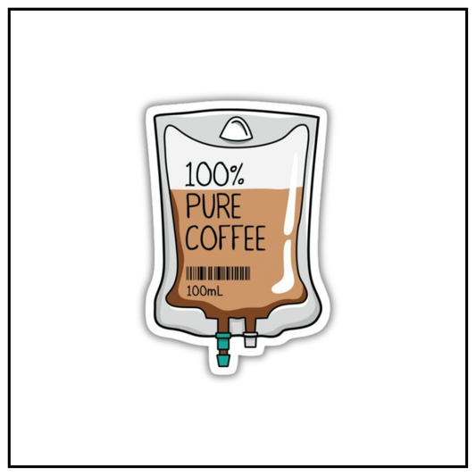 100% Pure Coffee Sticker