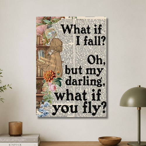 What if I fall? What if I fly? Wall poster