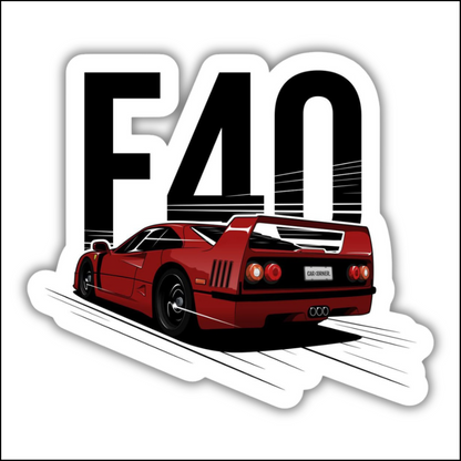 Ferrari F40 Red Sticker