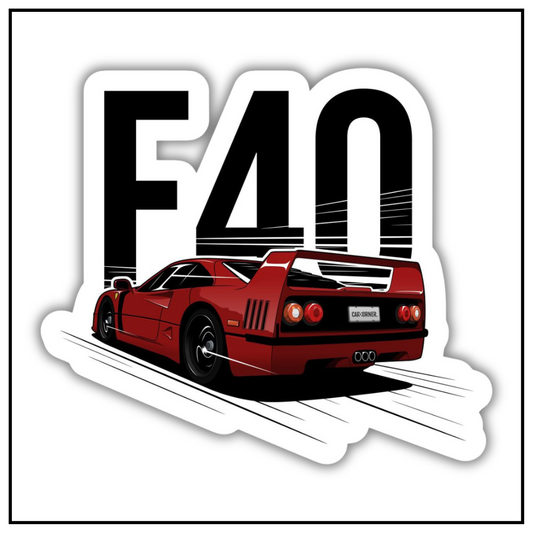 Ferrari F40 Red Sticker